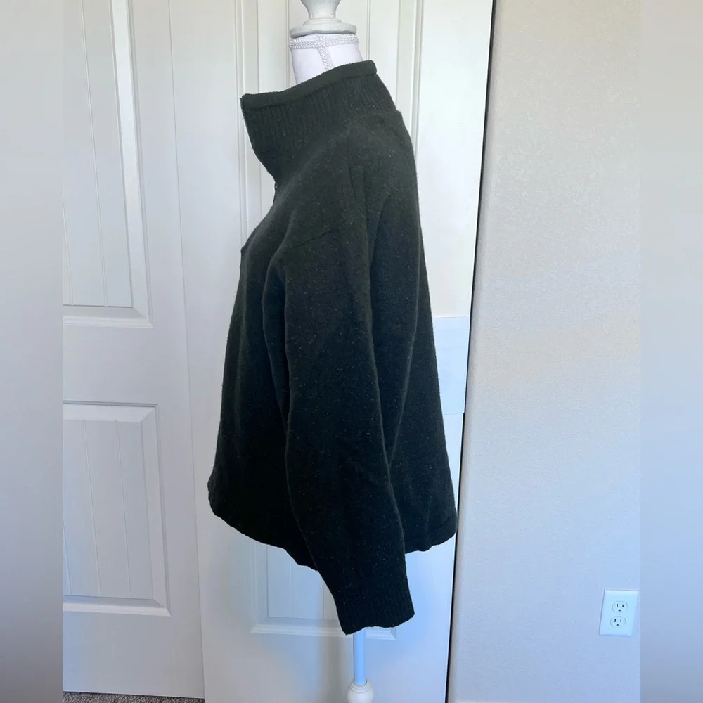 Woolrich Vintage Quarter Zip-Up Sweater Lamb & Merino Wool Blend Unisex